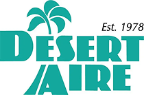 Desert Aire logo with a stylized teal palm tree and text "Est. 1978" in the upper right corner.